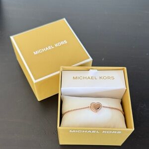 Michael Kors Rose Gold Heart Bracelet